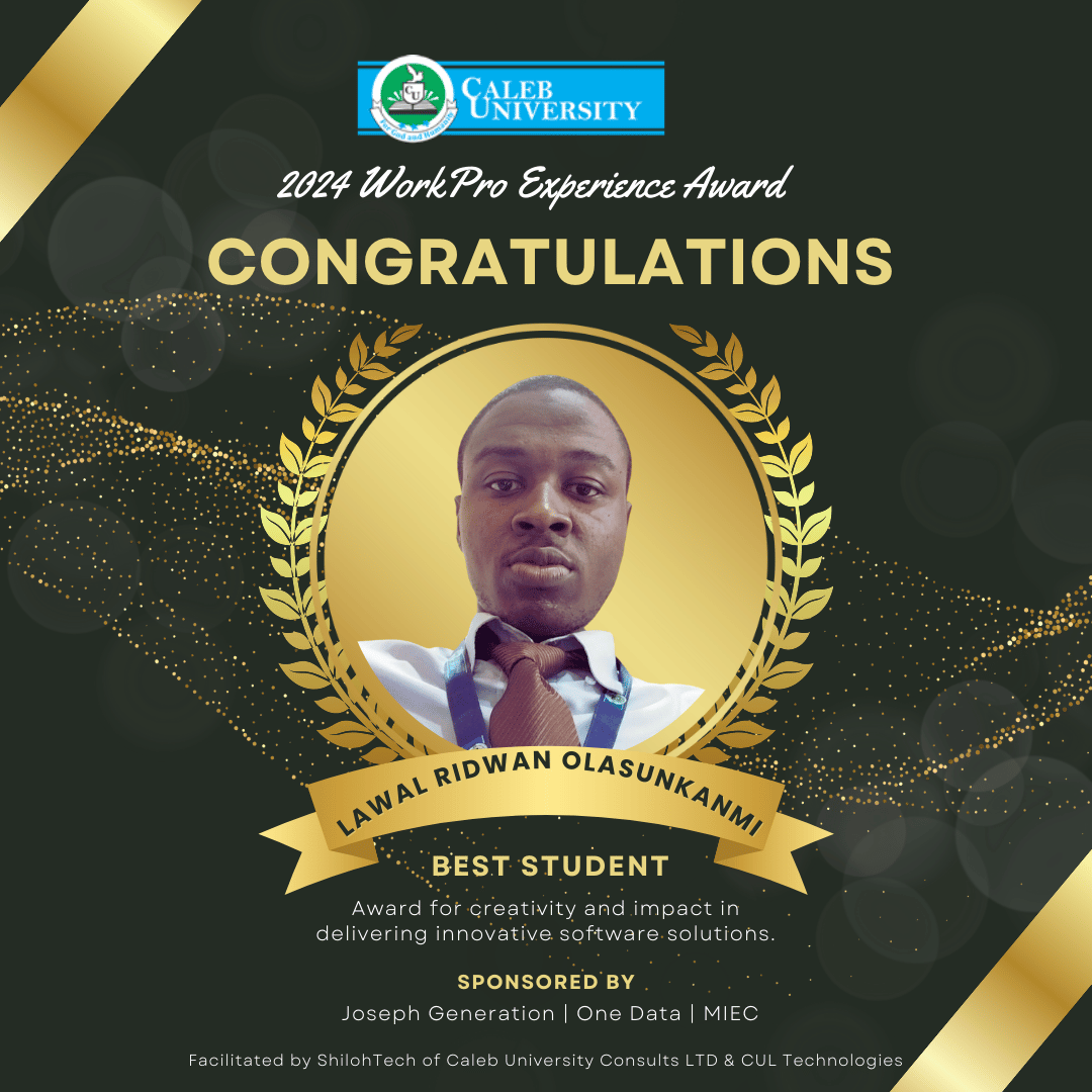 cultechnologies's tweet photo. LAWAL RIDWAN OLASUNKANMI ,
1.Joseph Generation, Sweden – Award for creativity and impact in delivering innovative software solutions.
https://t.co/7mekSXoJTg Data, Nigeria – Award for excellence in software development and problem-solving capabilities. https://t.co/UbR31UeutR