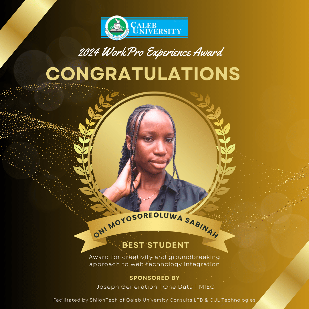 cultechnologies's tweet photo. ONI MOYOSOREOLUWA SABINAH , 
1.Joseph Generation, Sweden – Award for creativity and groundbreaking approach to web technology integration.
2. One Data, Nigeria – Award for innovative application of web technologies in driving business solutions. https://t.co/Za0GnVnTbq