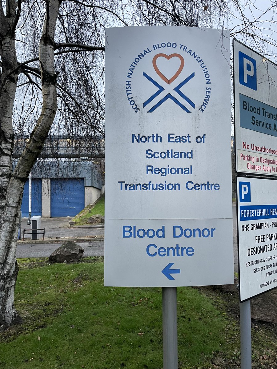 Warm welcome as ever today <a href="/givebloodscot/">SNBTS-Scottish National Blood Transfusion Service</a> Aberdeen. Successfully donated as many did for me as a baby. #givingback #facingmyfears