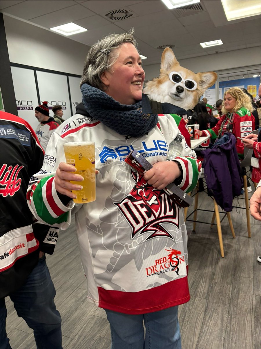 Just Bailey and her pregame pint!! Let’s go <a href="/cardiffdevils/">Cardiff Devils</a> #contisundays