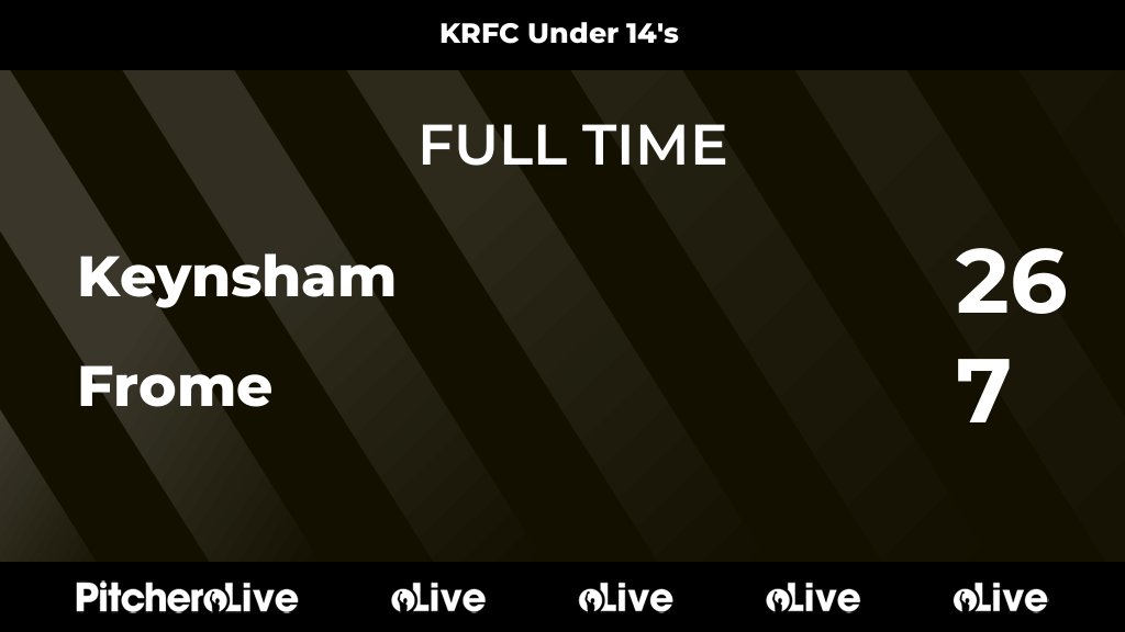 FULL TIME: Keynsham 26 - 7 Frome
#KEYFRO #Pitchero
keynshamrfc.com/teams/253362/m…