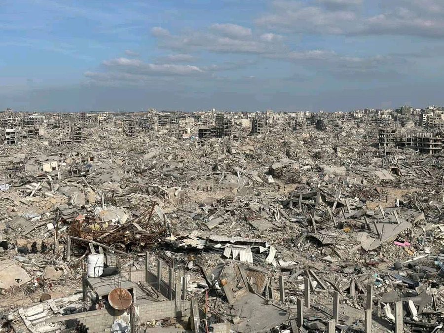 We are getting new photos from Northern Gaza. Not a single building has been left standing. Levels of destruction we have not seen even at the sites of nuclear bomb explosions