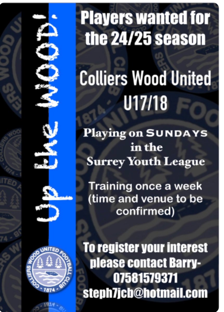 Please retweet !
Looking for a couple of new players to add to our squad if interested please get in touch