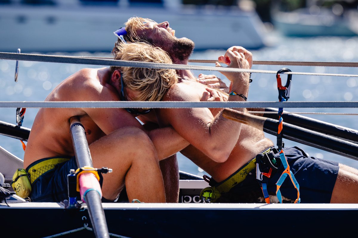 Deep Blue Crew🇬🇧 

Our incredible team of four consisting of Paddy, Gus, Matt  &amp; Jack representing the UK have crossed the finish line in Antigua in:

🏁39 days, 6 hrs and 55 min. 

Congratulations 🎉 

3000 miles from La Gomera to Antigua