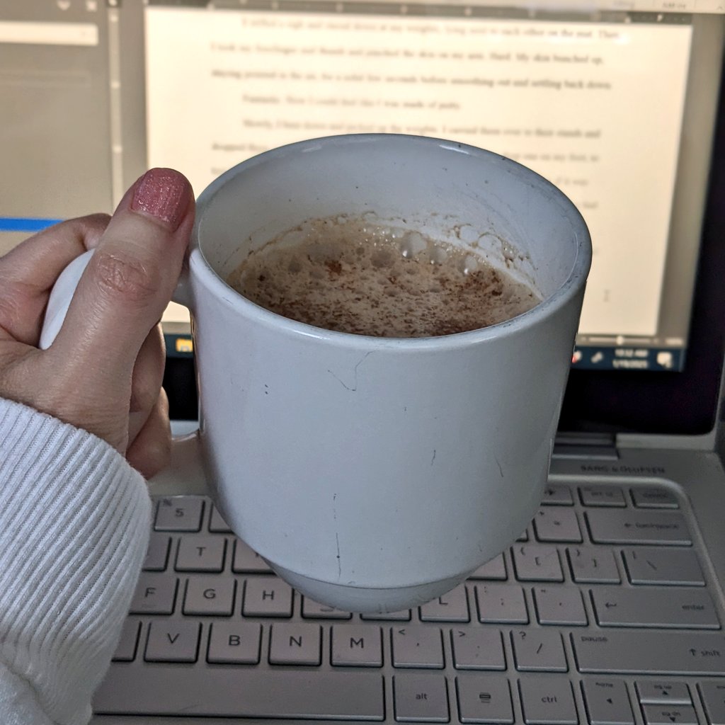 I made a pumpkin spice chai latte and did a little writing this morning. #WritingCommunity