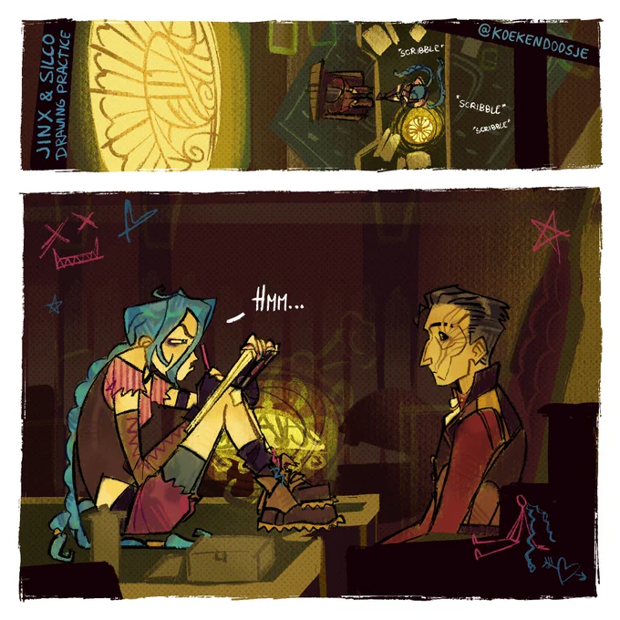drawing practice with jinx &amp; silco⭐️ (1/3)
#arcane 