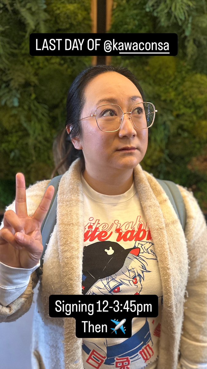 I’m flying home today, so I can only sign till about 3:30pm! <a href="/KawaconSA/">KawaconSA</a>