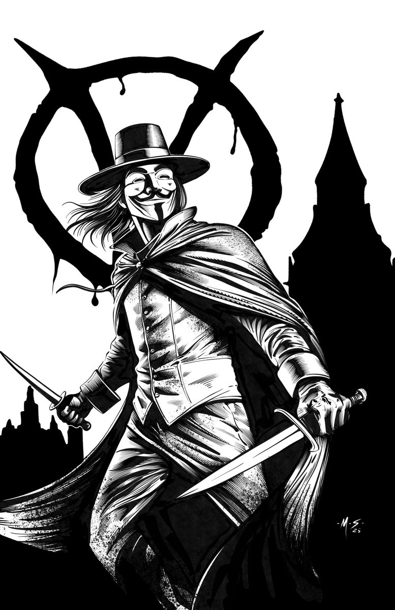 My first commission I ever got was from David Lloyd of V so I thought I would have a go at drawing the iconic character today. I hope you guys like it!