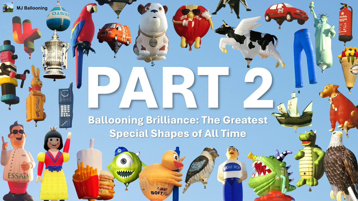 Part 2 of our special shape blog series exploring the greatest special shape balloons in history for their complex structures and epic designs.

Join us as we share the best and craziest flying creations the world has ever seen… numbers 15 to 6!

👉 mjballooning.com/blog/balloonin…