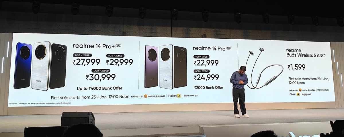 ParthNeve's tweet photo. What an amazing pricing @realmeIndia, every product priced perfectly to light up the market!!

#realme14ProSeries5G #SoClearSoPowerful #realmeCommunity https://t.co/7Zkz1VCWo5