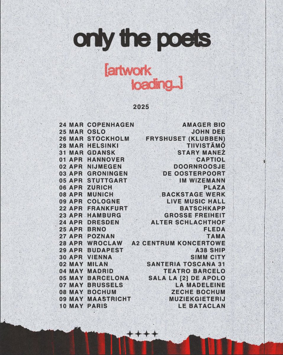 onlythepoetsuk's tweet image. can’t wait for the 2025 tour, it’s coming up fasstttt

excited to see so many new places, can’t wait to show you what we’ve been working on…