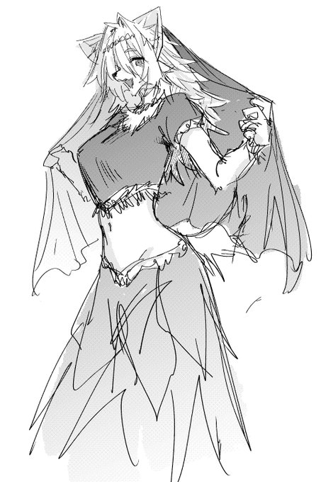 普段描かない衣装描ける 