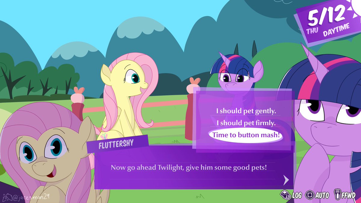 Dialogue, scene and hud mockup!
#mlp #mlpfim #persona
