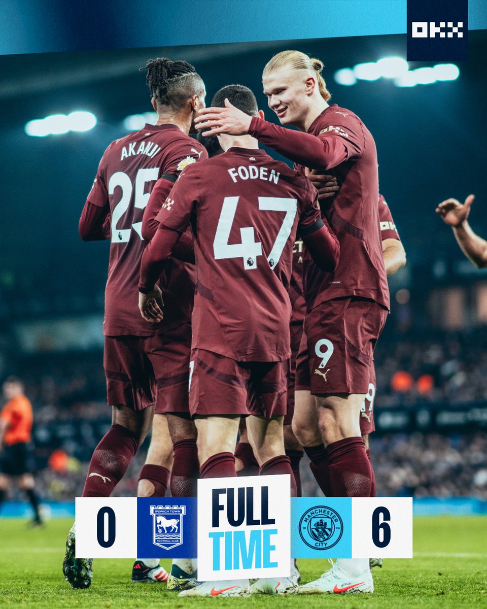 FULL-TIME | That will do 🙌

🚜 0-6 🤎 #ManCity | <a href="/okx/">OKX</a>