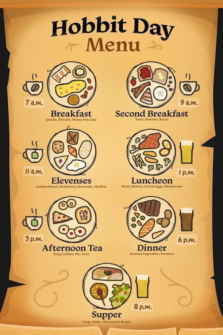 ElAnilloUnico's tweet photo. Menú hobbit #hobbit #ESDLA #Tolkien
@Fans of Middle Earth https://t.co/u48Xn7dshP
