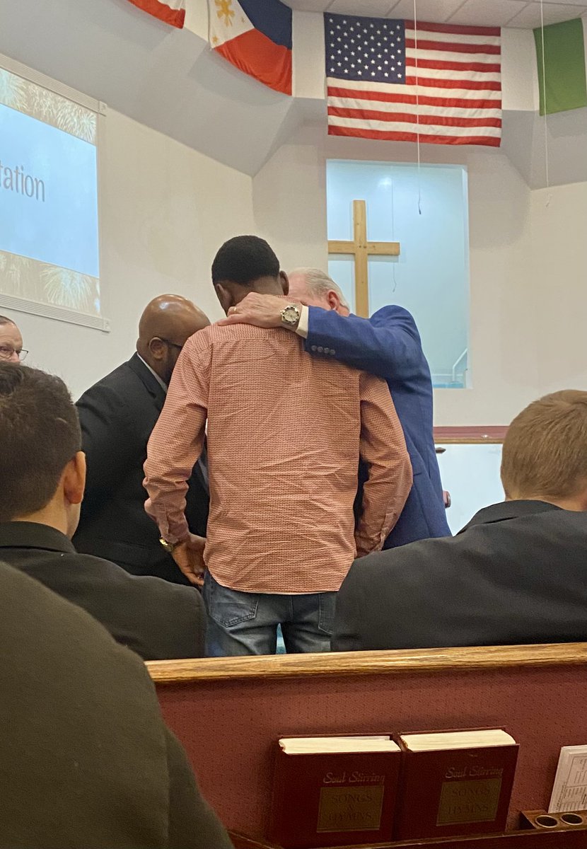 nations4him's tweet photo. Marquell got saved and baptized today!!! His kids began to ride the church bus with me many years back and eventually mom got saved and even became out school receptionist where her kids attend. Today dad came down the aisle and placed his faith in Christ.  
#busministry #ChristianEducation #householdfaith
