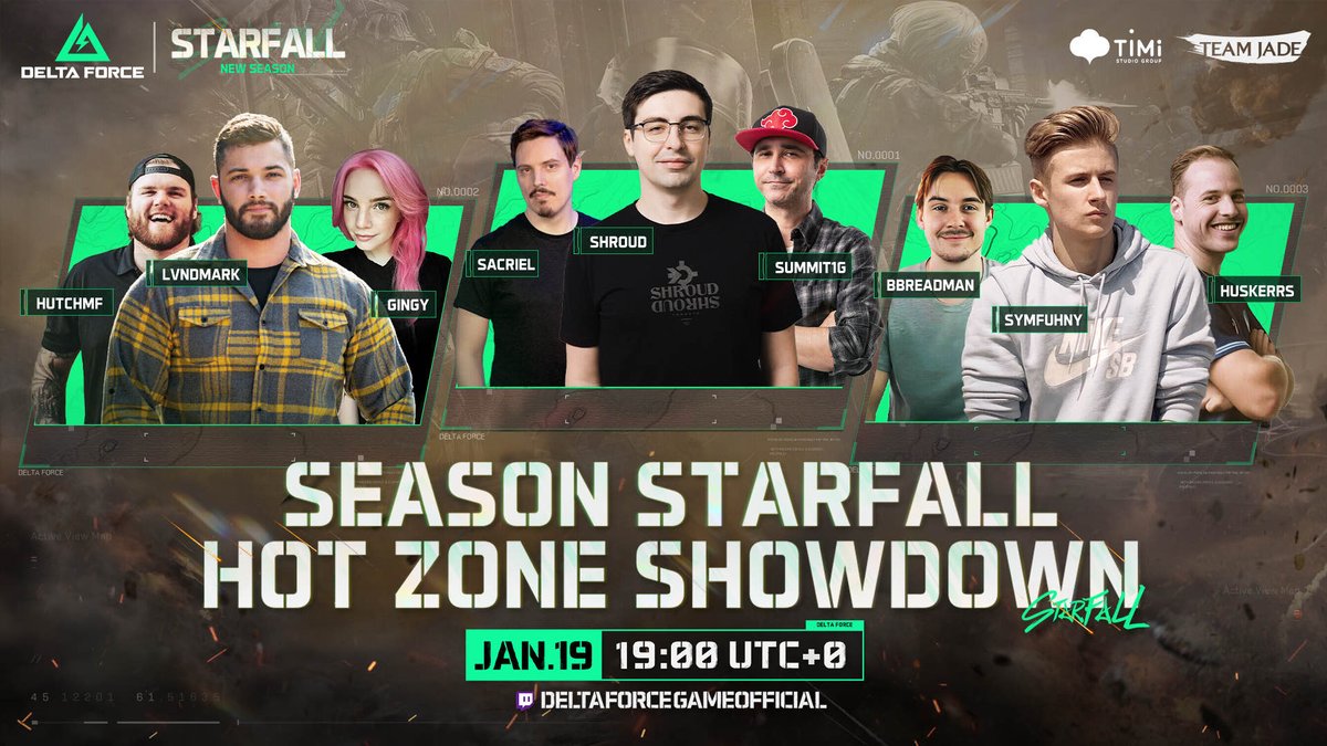 HutchMF's tweet photo. We are live with @LVNDMARK_tv and @RNGingy. Checking out the new #DeltaForceStarfall Season - Fighting Against teams @shroud/@Symfuhny
#DeltaForcePartner https://t.co/xnWS5836Qs