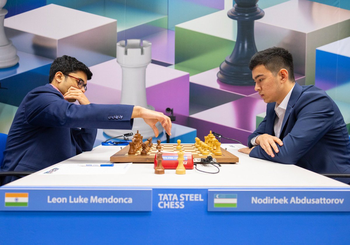 Tough day at #TataSteelChess as Leon Mendonca falls to Nodirbek Abdusattorov in Round 2. Chin up, Leon! Every experience on this big stage is a step toward future greatness. Keep fighting! 

<a href="/leonkingof64/">Leon Luke Mendonca</a> <a href="/FIDE_chess/">International Chess Federation</a> <a href="/aicfchess/">All India Chess Federation</a> <a href="/narendramodi/">Narendra Modi</a> <a href="/PMOIndia/">PMO India</a> <a href="/IndiaSports/">Dept of Sports MYAS</a> <a href="/Media_SAI/">SAI Media</a>