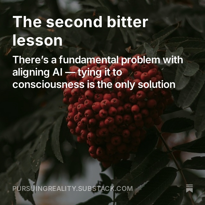 As we move into a world dominated by AI agents, the only way to keep control of the future will be to maintain human consciousness in the loop

open.substack.com/pub/pursuingre…