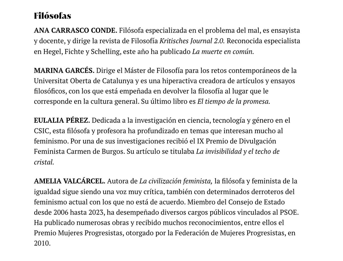 Otro año más, Yo Dona de El Mundo me ha incluido en su lista de 500 mujeres más destacadas del 2024. Me acabo de enterar. Muchas gracias.