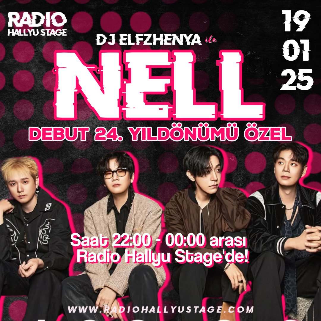 🎙| NELL ÖZEL YAYIN 

Bugün Nell'in çıkışının 24. yıldönümü! 🥳🥳 Rock ve yetenekli vokal sever herkesi saat 22:00'de sohbet panelimize bekliyoruz~
radiohallyustage.com 

#NELL #Nell24thDebutAnniversary #krock