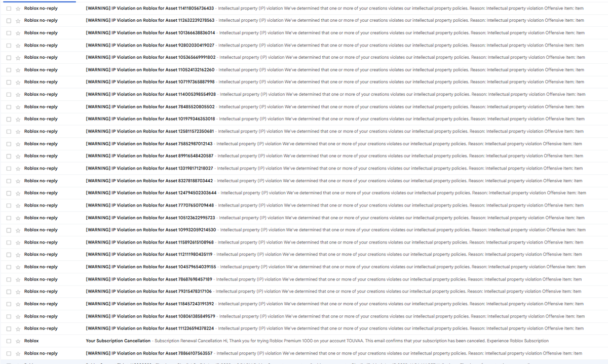 Last month one of my original #robloxugc accessories was stolen and the theft successfully DMCA'd my original variants I uploaded a day before he stole them

I have been emailing with a Roblox copyright agent to no avail as of yet, after they deleted 30 variants of my hat (1/6)