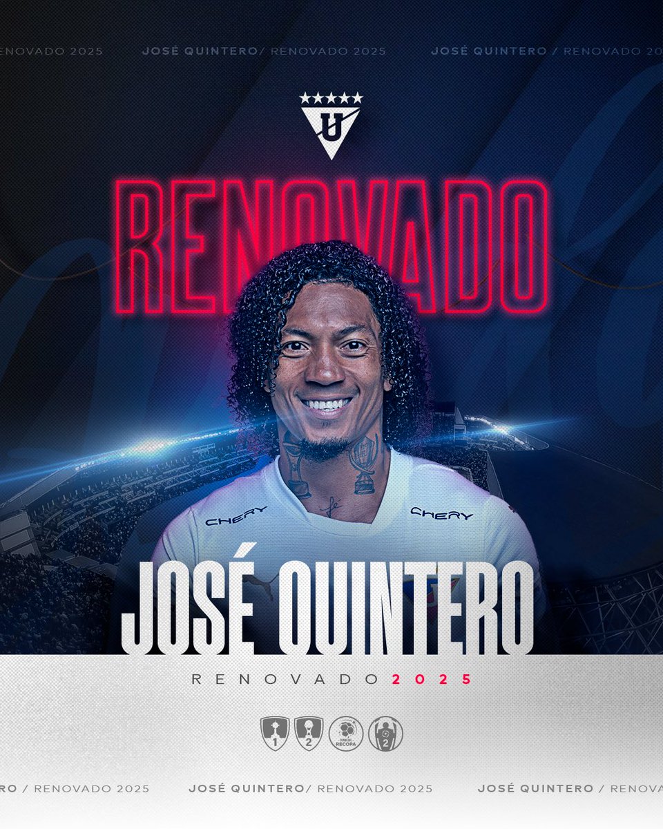 LDU_Oficial's tweet photo. 🤝 RENOVADO 🤝
¡Quintero se queda en la U hasta el 2️⃣0️⃣2️⃣6️⃣!
#GuerreroAlbo #Renovación https://t.co/Q3h4O8eTFz