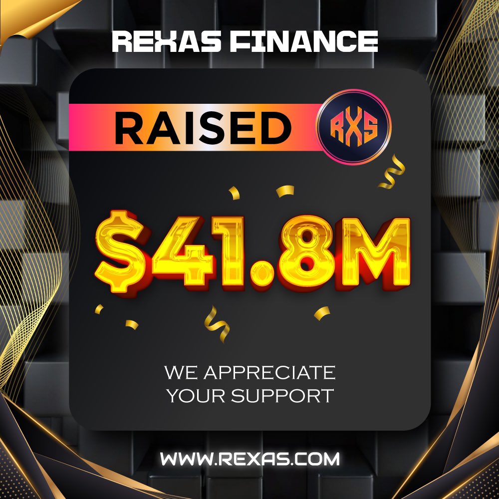 rexasfinance's tweet image. ⭐️ Milestone Alert! ⭐️

Rexas Finance has successfully raised $41.8 Million! 🚀

Thank you for your support! 👍

Buy Now: Rexas.com

#rexas $RXS #rexasfinance #crypto