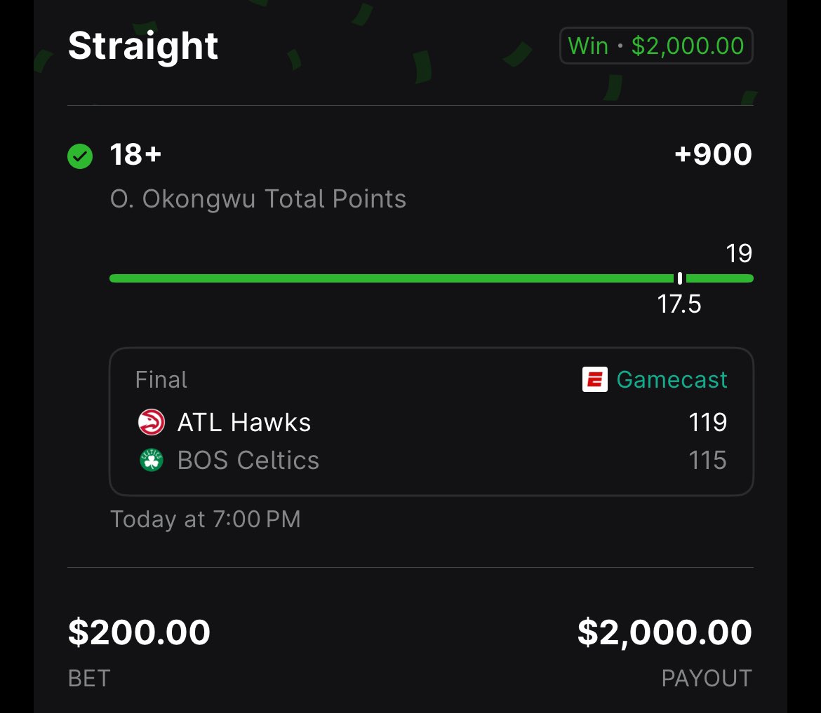 ZAYYYTHEGOAT's tweet image. I closed out a rocky week with a Masterclass 📈 here’s some cashes we hit

+30U night💰

+300 ✅
+350✅
+800 ✅
+800 ✅
+900✅
+1000✅
+1100✅
+1200✅
+1440✅

Let’s run it up again today oddsshopper.com/Zayyythegoat