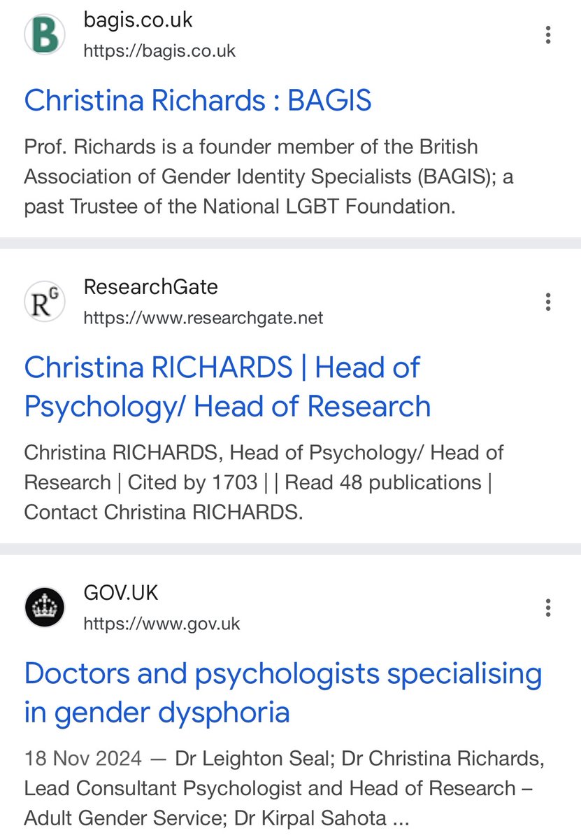 <a href="/HildegardP/">🕷️HildegardP 🇺🇦 🇮🇱</a> Shocking! Thanks for sending.
Trans identified male Christina Richards is also founding member of BAGIS, who successfully pressured the GMC to start representing male doctors as female on the public register. Also involved in WPATH &amp; EPATH

<a href="/TamaraSearsUK/">Tamara Sears</a> <a href="/HeadWarriorTWM/">Barry Wall</a> @glinner