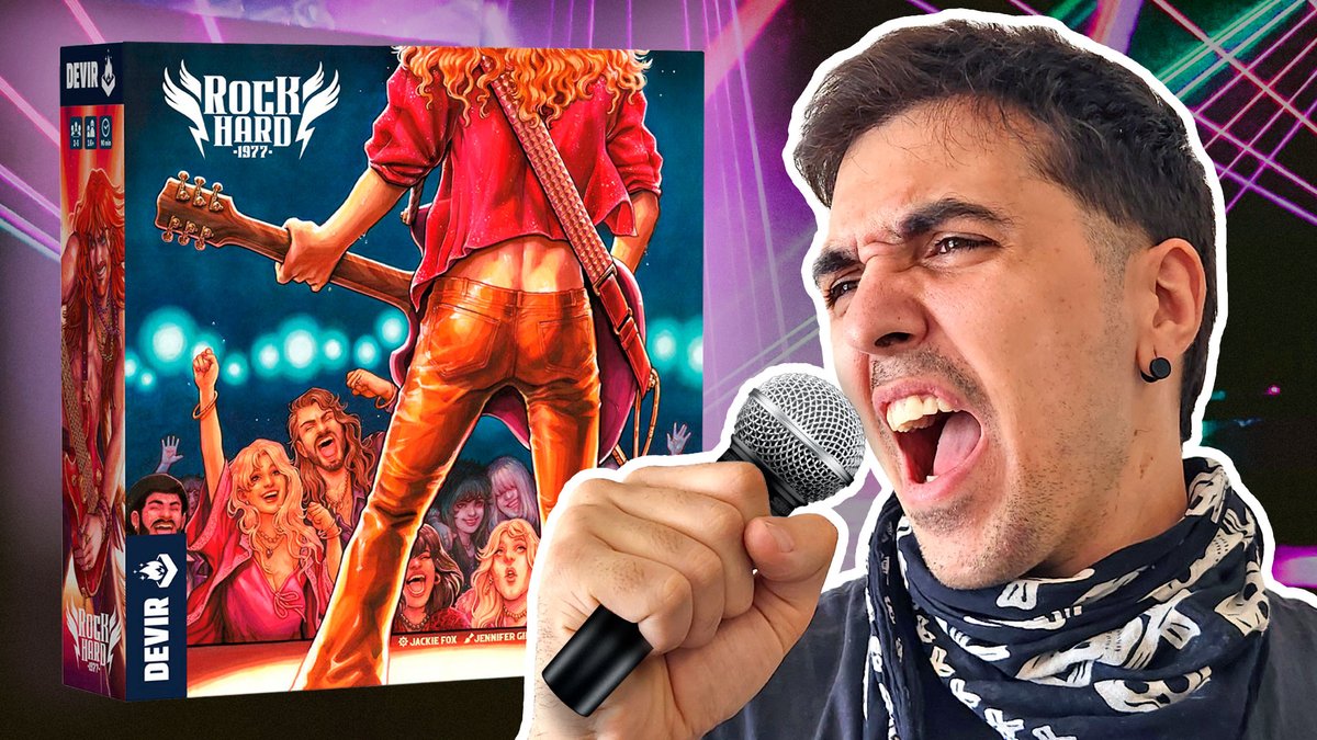 Rock Hard 1977 es un juego de @devirargentina donde encarnaremos a un rockero en ascenso en los 70s que busca convertirse en la mayor estrella del juego. 

Encontrá nuestra reseña acá: youtu.be/2FGDUCMaJo0

#rockhard #rockhard1977 #juegodemesa #juegosdemesa #nerdscononda