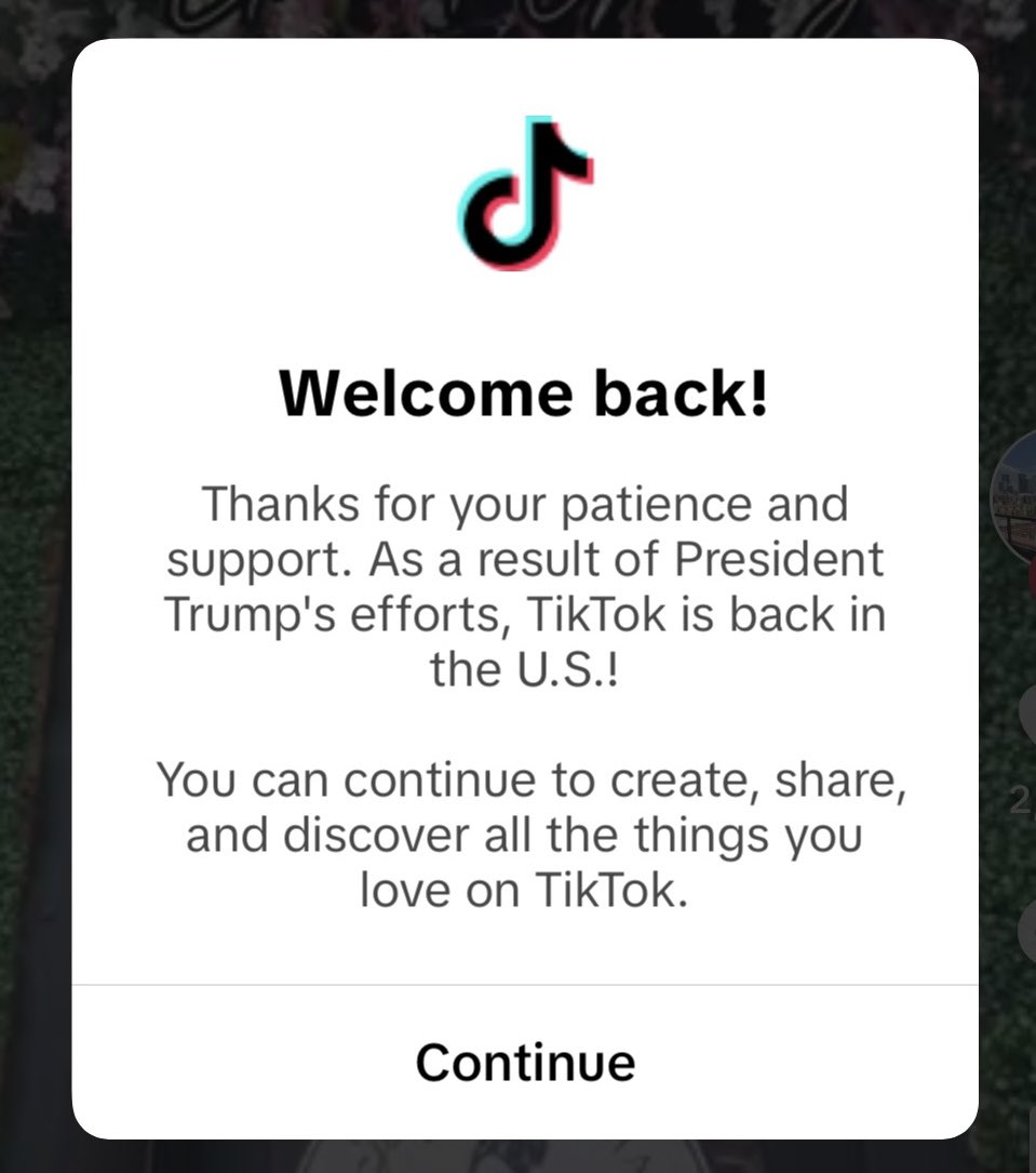 🚨BREAKING: Donald Trump has purchased Tik Tok and it is now legal to use in the US again