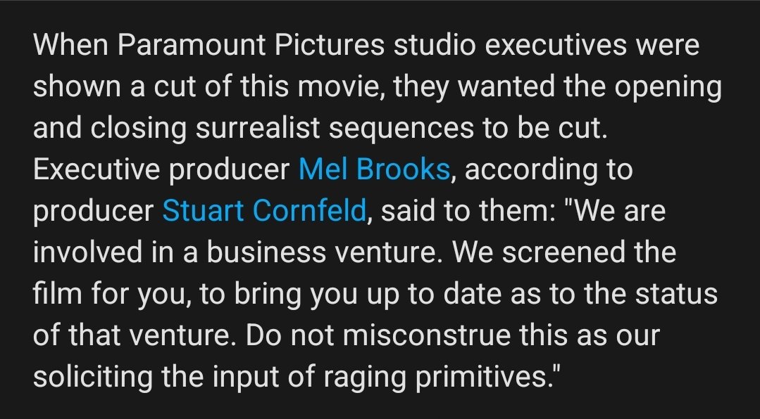 This might just be the coldest thing ever said to a studio executive