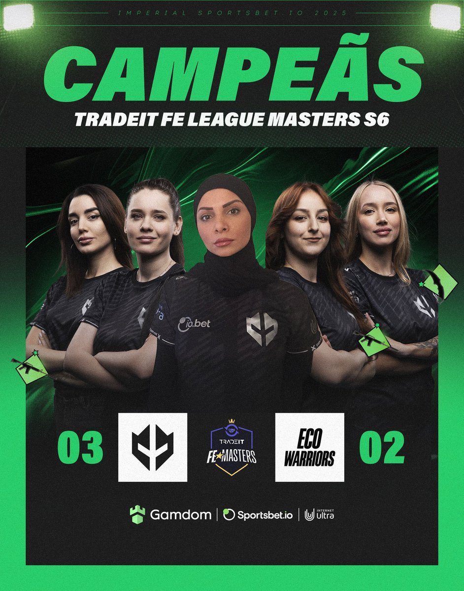 CAMPEÃS da Tradeit League 🏆

Mais um título pra nossa história, vencemos a Eco Warriors por 3x2, foi jogão!

Obrigada a todos que torceram com a gente e nos vemos dia 29/01 na IEM Katowice

CHAMPIONS of the Tradeit League 🏆

Another title added to our history! We defeated Eco