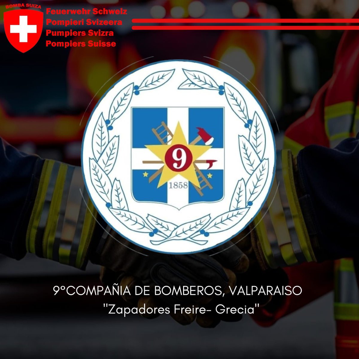 Saludo de Aniversario
El día de hoy queremos saludar afectuosamente en su centésimo sexagesimo séptimo (167°) aniversario a la Novena Compañía "Zapadores Freire-Grecia" fundada un 19 de enero de 1858.
Felicidades. <a href="/NovenaCBV/">Novena Zapadores Freire-Grecia</a>