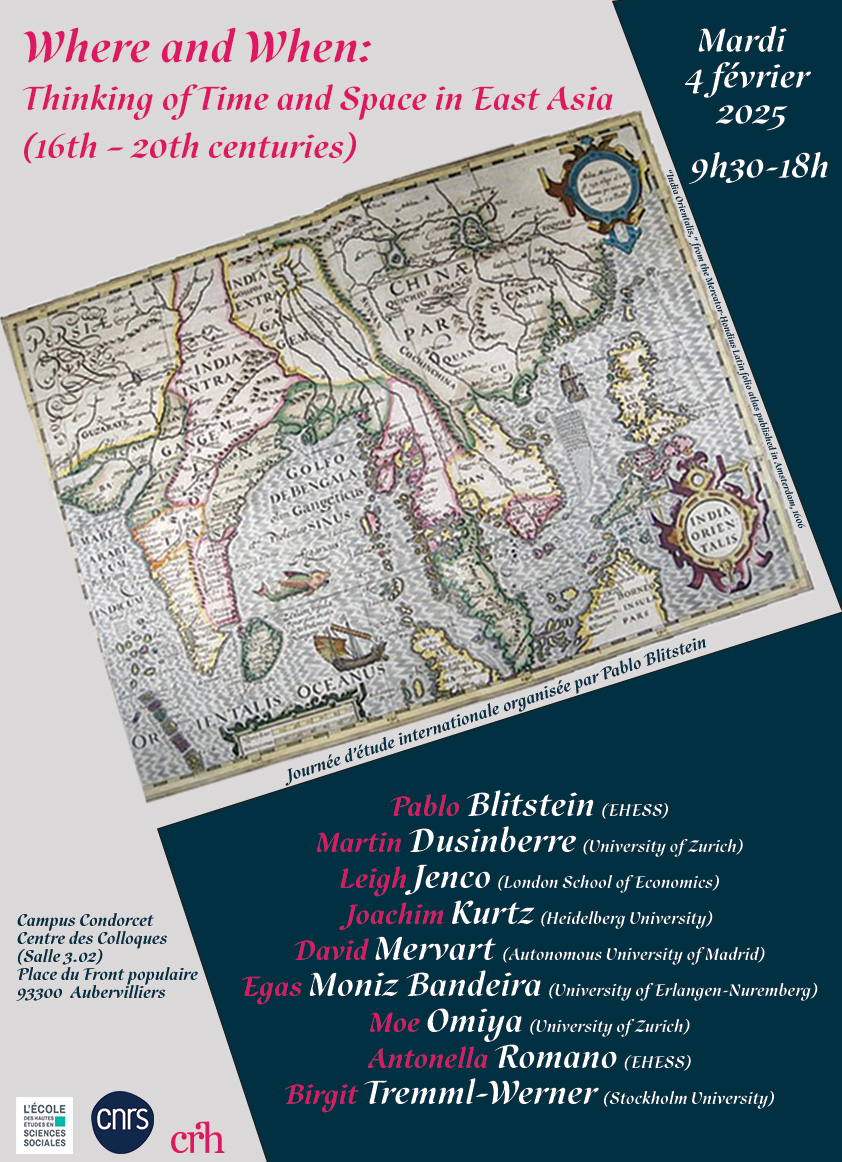 CRH - Centre de Recherches Historiques (@crh_ehess) on Twitter photo 🔆Where and When: Thinking of Time and Space in East Asia (16th – 20th centuries)🔆
🗓️Mardi 4 février 2025 9h30-18h
📍JE organisée par Pablo Blitstein <a href="/EHESS_fr/">EHESS</a> <a href="/CRH_ehess/">CRH - Centre de Recherches Historiques</a> #GEHM <a href="/CNRSshs/">CNRS Sciences humaines & sociales</a>
▶️crh.ehess.fr/index.php?5780
▶️crh.ehess.fr/index.php?9912 🔆Where and When: Thinking of Time and Space in East Asia (16th – 20th centuries)🔆
🗓️Mardi 4 février 2025 9h30-18h
📍JE organisée par Pablo Blitstein <a href="/EHESS_fr/">EHESS</a> <a href="/CRH_ehess/">CRH - Centre de Recherches Historiques</a> #GEHM <a href="/CNRSshs/">CNRS Sciences humaines & sociales</a>
▶️crh.ehess.fr/index.php?5780
▶️crh.ehess.fr/index.php?9912