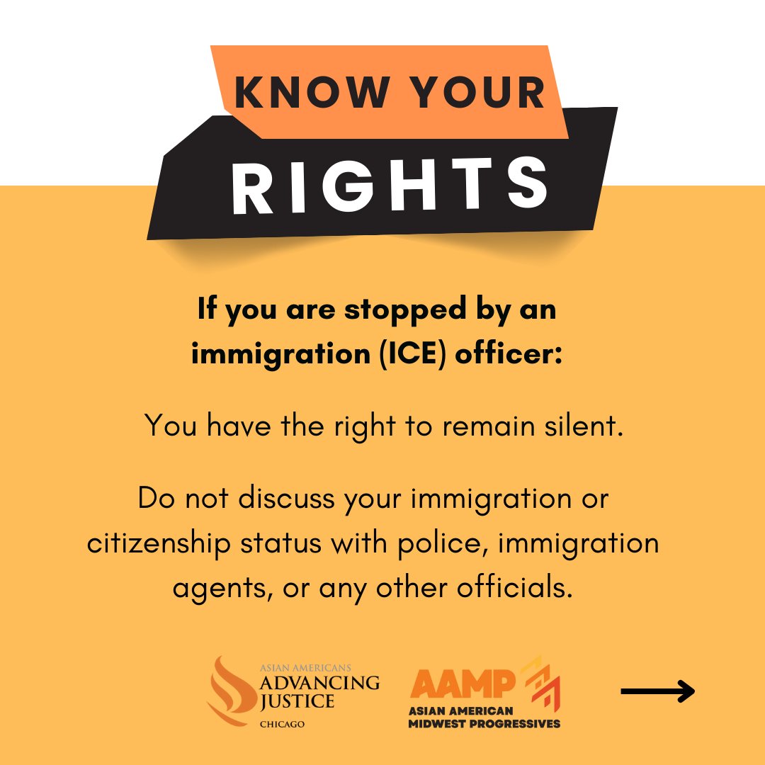 AAAJ_Chicago's tweet photo. We expect heightened immigration enforcement activity throughout the next four years, possibly beginning this week. While it is impossible to know whether these plans will materialize, we urge community members to be alert, prepare, and know their rights. https://t.co/ZdQa3AVgDc