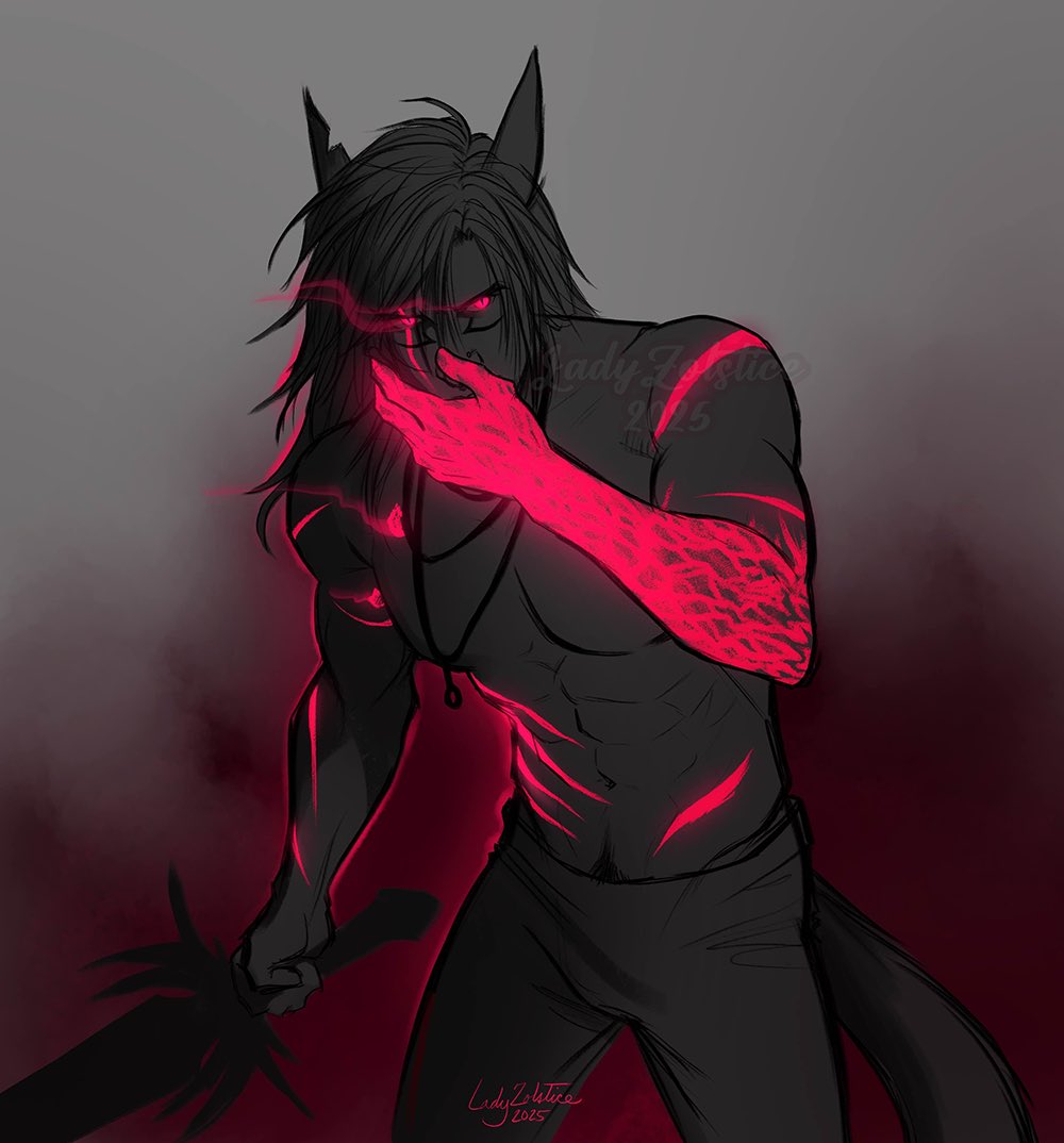 ArtZolstice's tweet photo. “Every scar you carry was earned in the pursuit of protecting others. Let them serve as a reminder of your unending duty.” 

Trapper is notoriously bad with magic, but the teaching of the Dark Knight came to him as easy as breathing. The abyss has left its mark in his very skin. https://t.co/k8Hepufpkx