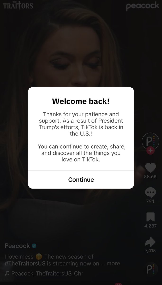And just like that #TikTok is BACK! #tiktokban