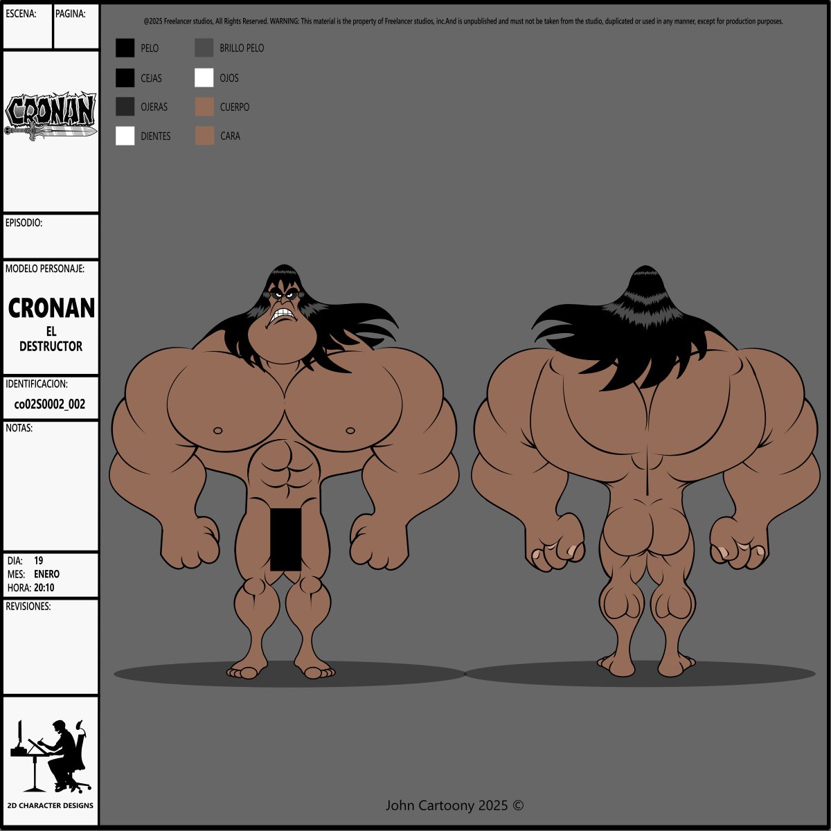 JonLarrocea's tweet photo. Character design "Cronan el Destructor" ©JonLarrocea   #animation2d #characteranimation #animation #Conceptart #DigitalArtist #2Danimation #Characterdesign #modelsheet #CharacterDesignchallenge #artist #Animation #Conanthebarbarian #ArtCommunity https://t.co/UhIXl35ljy