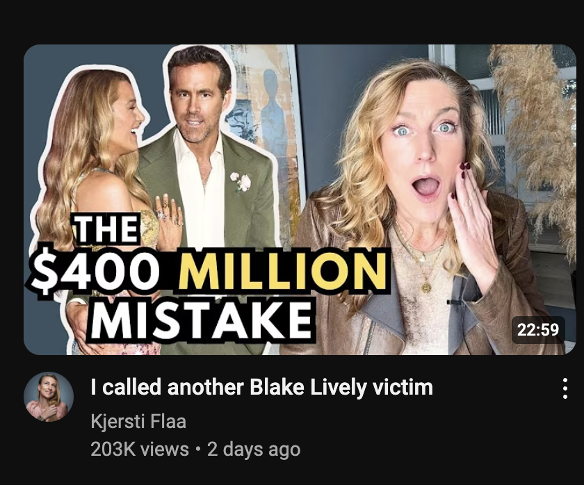bluraybeyondhd's tweet photo. #KjerstiFlaa implying she is a victim of #BlakeLively because of an awkward interview, in light of strong allegations of sexual harassment from Lively, is one of the most anti-feminist displays I've ever witnessed. This woman continues to capitalize on others' pain. https://t.co/CCksxB4hjf