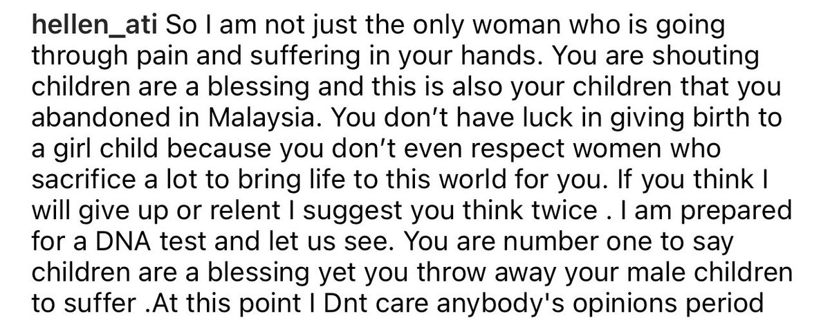 ICYMI : Cubana Chief Priest alleged Babymama drags him again for abandoning his other children in Malaysia.
