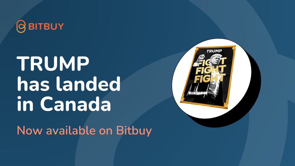 You asked, we delivered. The Official $TRUMP is now available for spot trading on Bitbuy.

We may not be the 51st state, but welcome to Canada <a href="/realDonaldTrump/">Donald J. Trump</a>!

Trade now: Bitbuy.ca/go