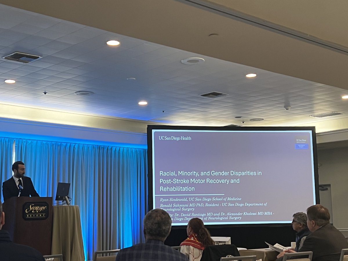 CANS (@caneurosurgeons) on Twitter photo Discussing the “Racial, Minority, and Gender Disparities in Post-Stroke Motor Recovery and Rehabilitation,” Drs. Ryan Sindewald and Ron Sahyouni put forth data to prompt potential policy changes and community outreach for stroke survivors. <a href="/RSindewald/">Ryan Sindewald</a> <a href="/RonSahyouni/">Ron Sahyouni</a> Discussing the “Racial, Minority, and Gender Disparities in Post-Stroke Motor Recovery and Rehabilitation,” Drs. Ryan Sindewald and Ron Sahyouni put forth data to prompt potential policy changes and community outreach for stroke survivors. <a href="/RSindewald/">Ryan Sindewald</a> <a href="/RonSahyouni/">Ron Sahyouni</a>