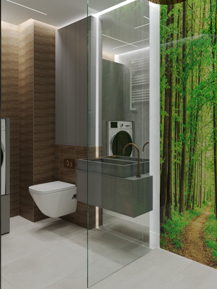 🌿 A new version of the bathroom - harmony of nature and modernity! 🌟

A combination of wood, minimalist forms and a unique accent.

What do you think about this design? 🛁💚 #BathroomGoals #InteriorDesign #ModernBathroom #NatureInspiration