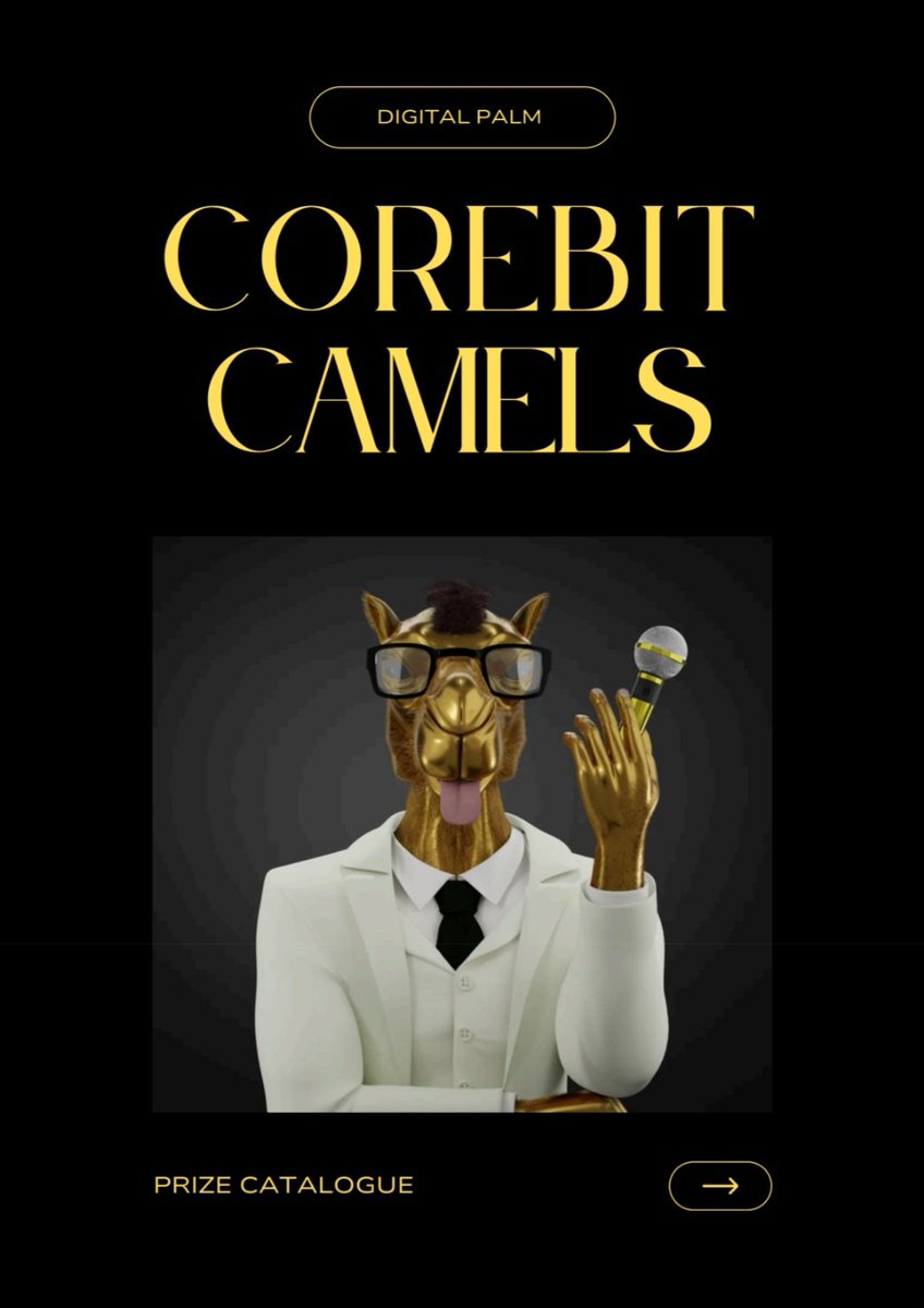 DigitalPalm's tweet photo. A new era of @DigitalPalm 🌴🐫 giveaways has begun
We introduce the Digital Palm Prize Catalogue. Bulging with lots of goodies 🎁
Every 69 mints of CoreBit Camels, one lucky minter gets to pick any prize they desire.
Set trends dont follow them 😎 https://t.co/SyDnCz5b3K