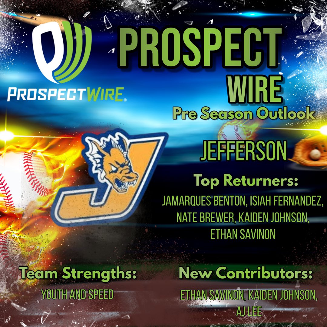 Coach Nunez <a href="/JHSDragonsBsbl/">Jefferson Dragons Baseball</a> will be young, but he sees that as a strength for his team as they will grow throughout the year building towards a run in the playoffs come April-May. 

Read about the 2025 Dragons in the <a href="/ProspectWire/">Prospect Wire</a> Pre Season Outlook

🔗: play.prospectwire.com/p/jefferson-hi…