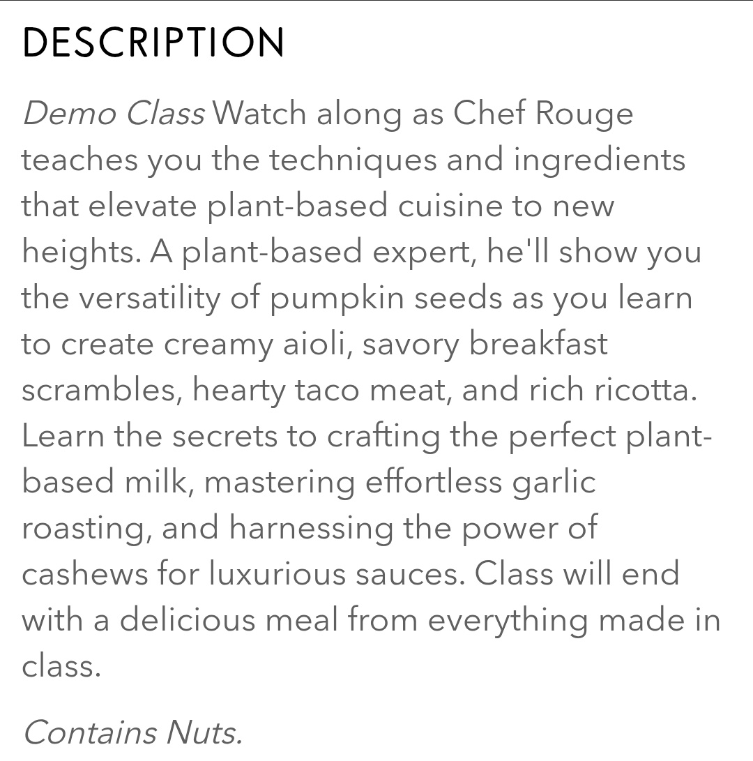 ChefBRouge's tweet photo. Excited to teach this cooking class today!
#PlantBasedChef #ChefLife https://t.co/cvRwVleA4y