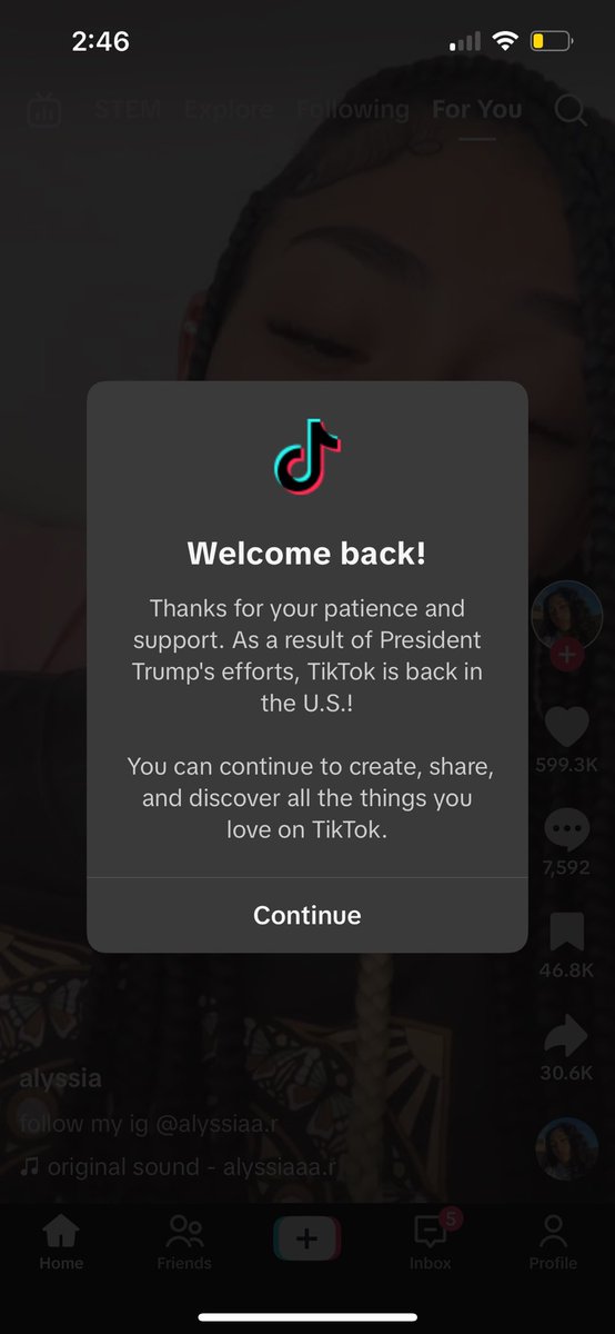 ZawMatrix's tweet photo. TIKTOK IS Back!! https://t.co/InbLMrYtdC