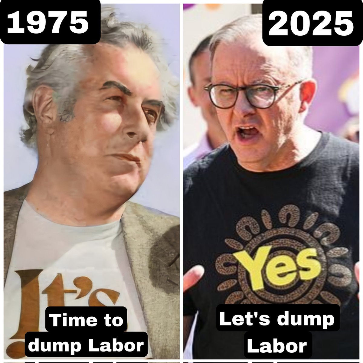 hammerofleft's tweet image. 50 years ago, Aussies were suffering under the worst Labor government in history up to that time.
They knew what to then and they knew what to do now.